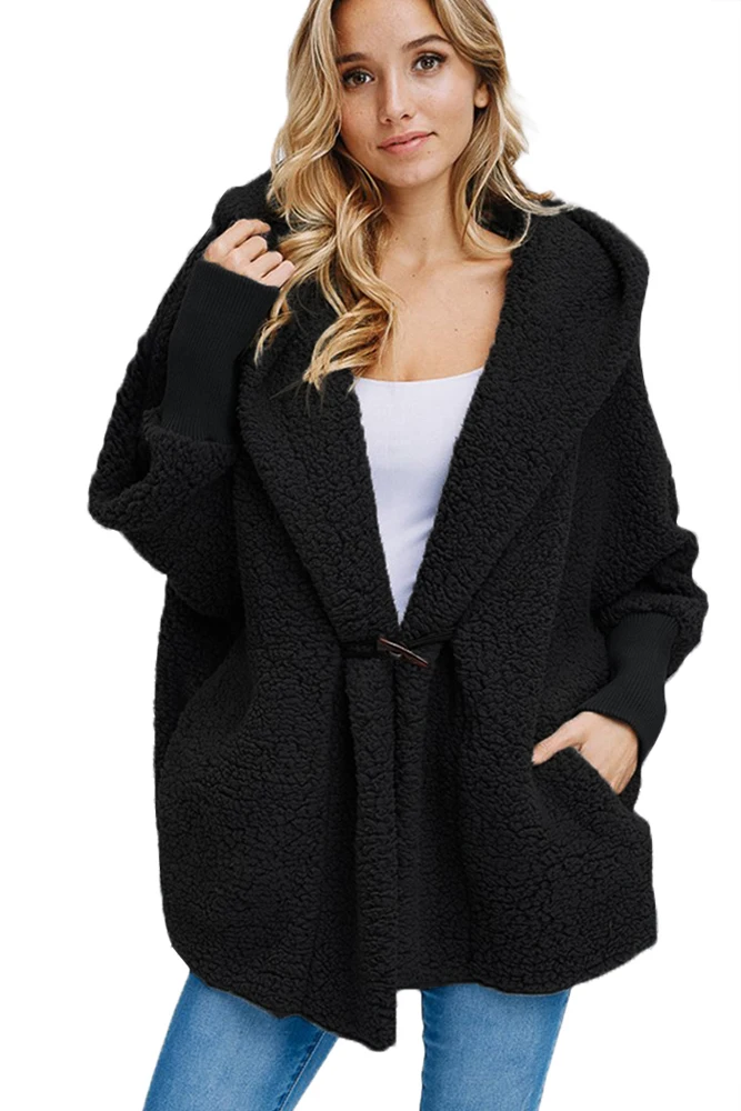 Black-Woolen-Fur-Horn-Button-Oversize-Jacket-LC85230-2-1