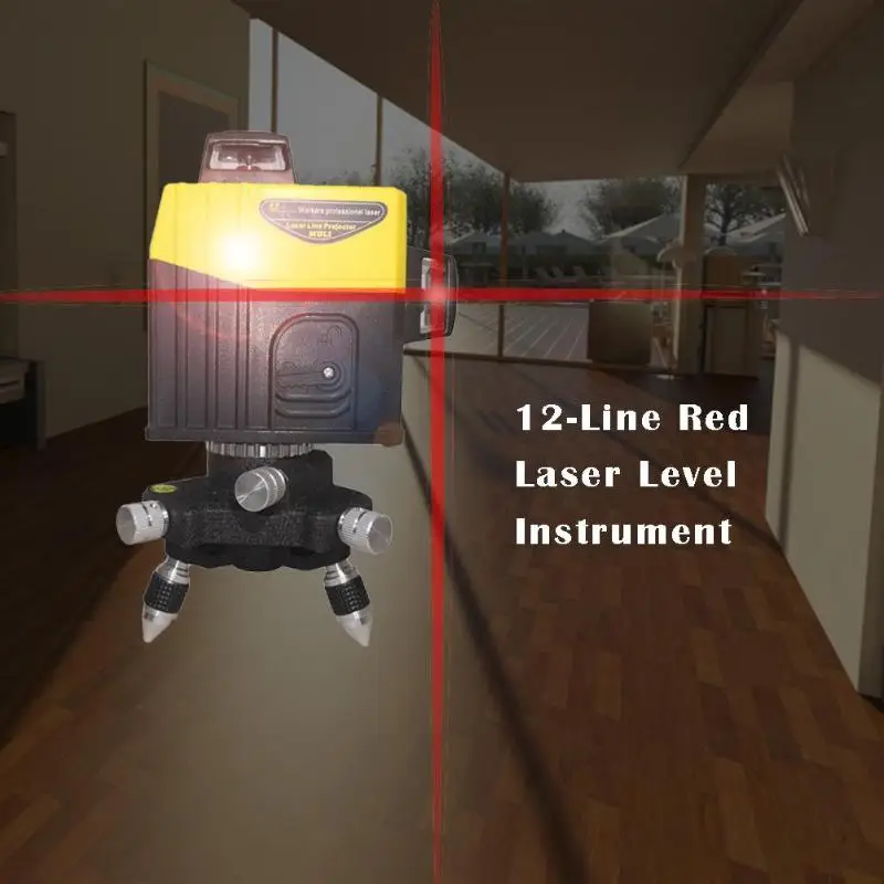 12 линий 3D Инфракрасный красный луч самонивелирующееся устройство Лазерный уровень инструменты