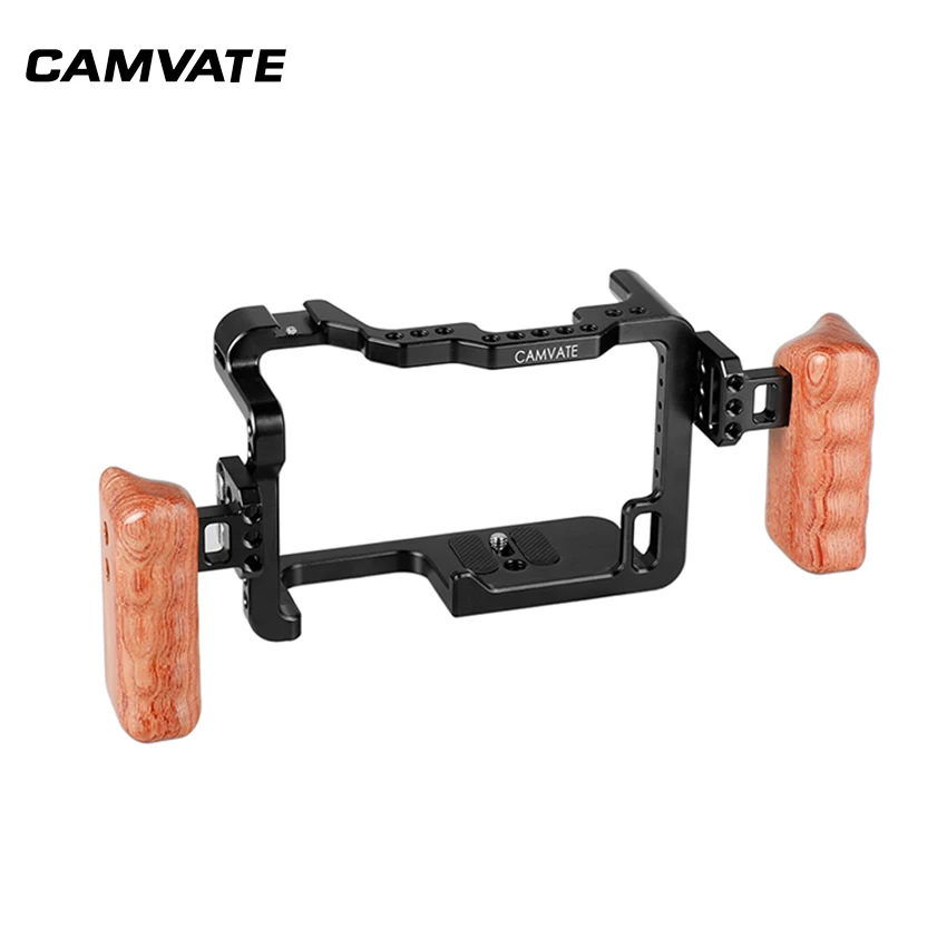 CAMVATE GH5 Cage Rig с двойной деревянной рукояткой и плечевым ремнем C2186