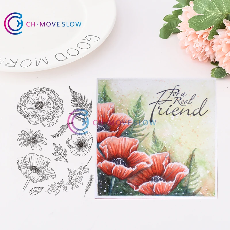 

CH Floral Mix Clear stamp Seal Yourself Scrapbooking Album Sheets Clear Card Stamps Scrapbooking Die Cut