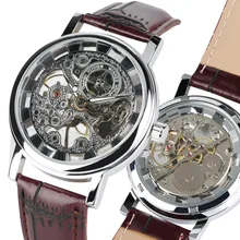 Men Watch Top Brand Fashion Luxury Mechanical Watch Hallow Skeleton Casual Leather Strap Wrist Watch Clock Male reloj hombre sinobi top brand wrist watch men watch women black or white silicnoe men s watch women s waatches clock reloj hombre reloj mujer