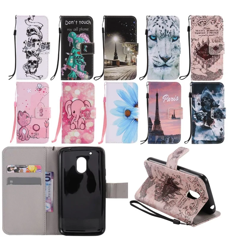 Модный кожаный чехол с откидной крышкой для Motorola moto G4 play G5 plus|case for motorola|leather casecase