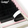 Qeelasee Flat Ellipse Eyelashes Split Tips Lashes 0.15 0.20 0.25Matte C D CC DD Black Color Super Soft Natural 4