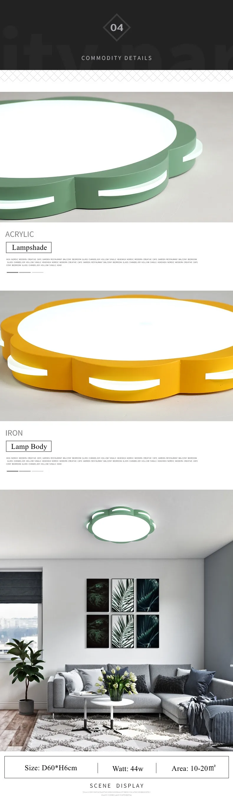 chandelier led modern circle ceiling lustre lights 7