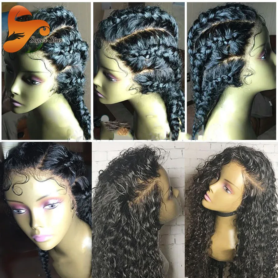 

8A Curly Lace Front Wig Human Hair Lace Front Wigs For Black Women Virgin Hair Glueless Full Lace Human Hair Wigs With Baby Hair