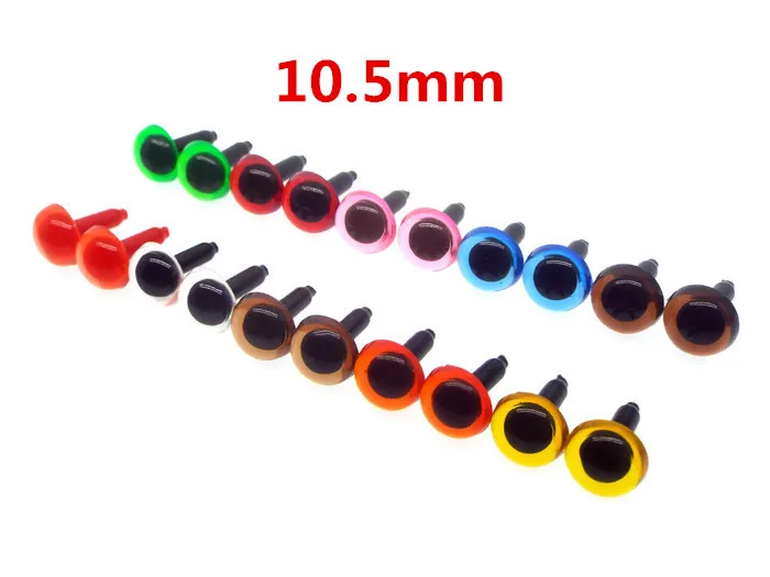 Doll Eyes 12mm/10.5mm/9mm/7.5mm/6mm/4.5mm Crystal Crochet Animal Plastic Craft Colorful Come With Washers