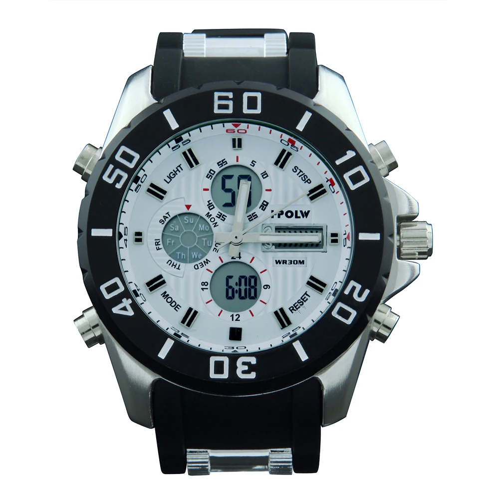 U.S. Polo Assn. Sport Men's US9471 Analog Digital Display White Watch