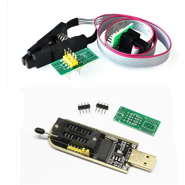 SOIC8 SOP8 тестовый зажим для EEPROM 93CXX / 25CXX 24CXX + CH341A 24 25 серия Flash BIOS USB программатор