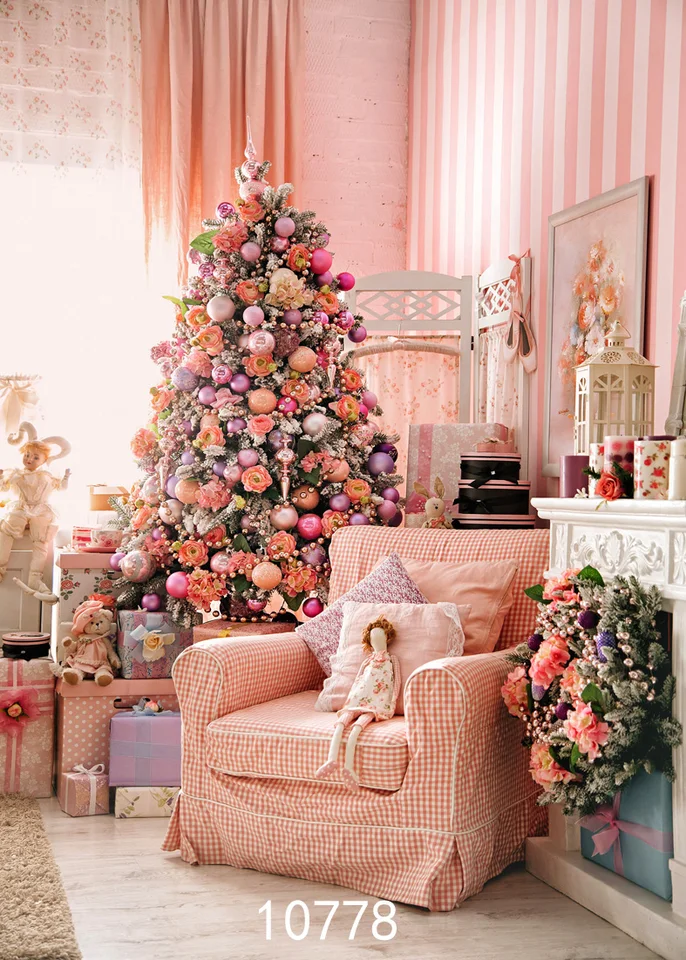 Christmas Backdrop Pink Room Girly Photography Backdrops Fresh Style Children And Kid Backgrounds For Photo Studio Customize Background Aliexpress