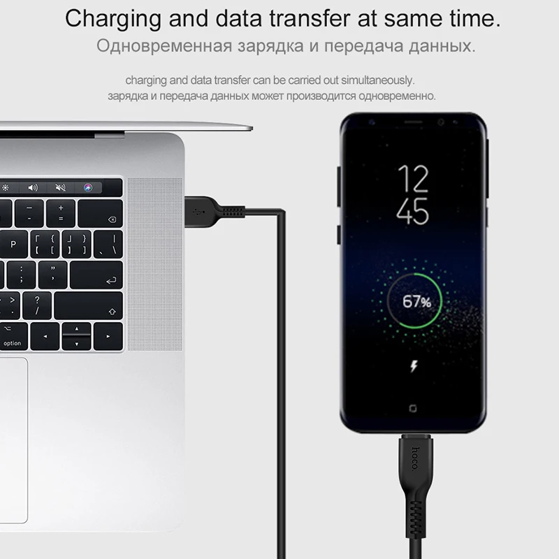 НОСО USB Type C Кабель быстрой зарядки синхронизации данных кабель для Xiaomi Mi A1 A2 8 6