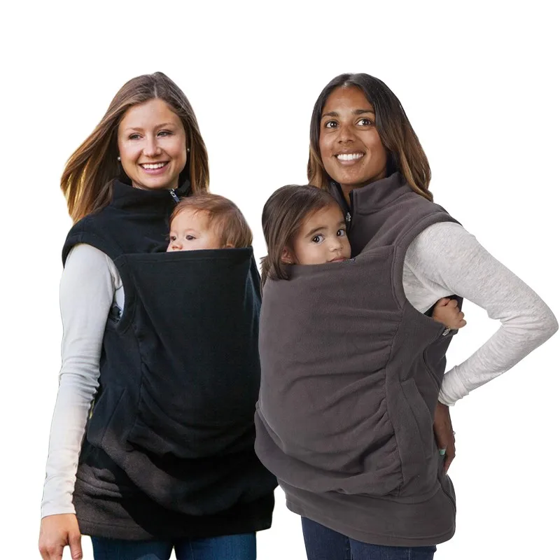 Cotton Kangaroo Carrier Baby Holder Jackets Winter New Fleece Vest