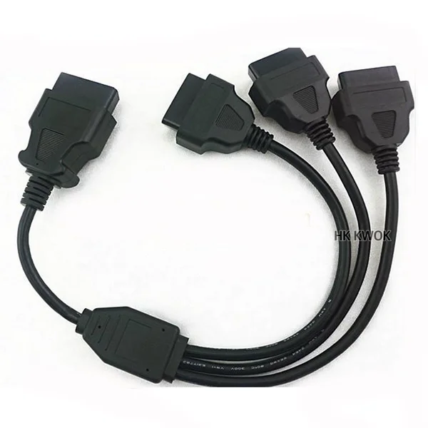 Кабель разветвитель OBD с прямой головкой 16 контактов от 1 до 3 разъемов типа Папа