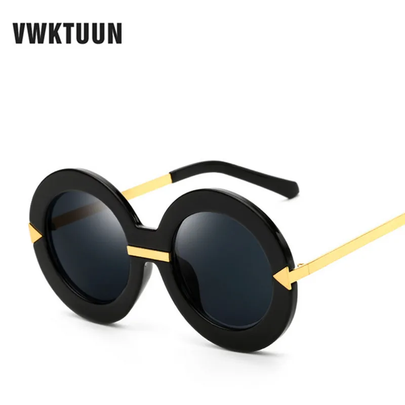 VWKTUUN женские круглые солнцезащитные очки винтажные классические солнцезащитные очки со стрелкой фирменный дизайн круглые Круглые Солнцезащитные очки женские уличные очки