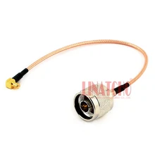 15 см 1/2ft RG316 косичка соединительный кабель N Мужской правый угол MCX адаптер с наружным разъемом