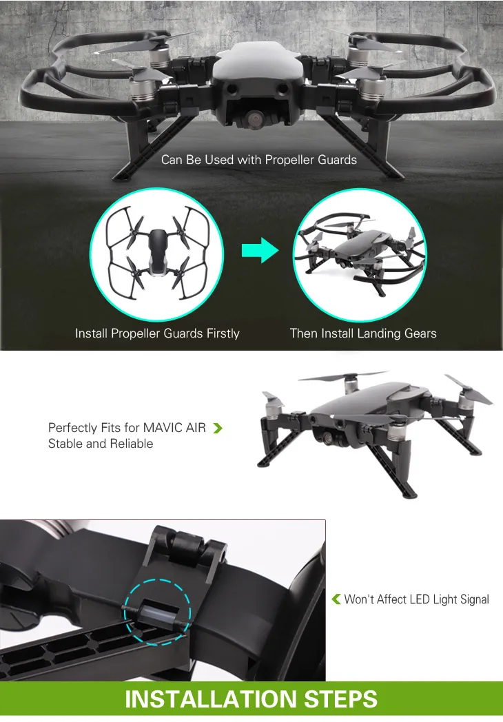 Новая посадка с высоты устройства, стабилизаторы расширения для DJI MAVIC AIR camera Drone