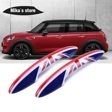 Юнион Джек JCW Внешний Дверные Ручки Чехол защиты Стикеры для mini cooper F55 F56 F54 F57 F60 автомобиль-Стайлинг автомобильные аксессуары