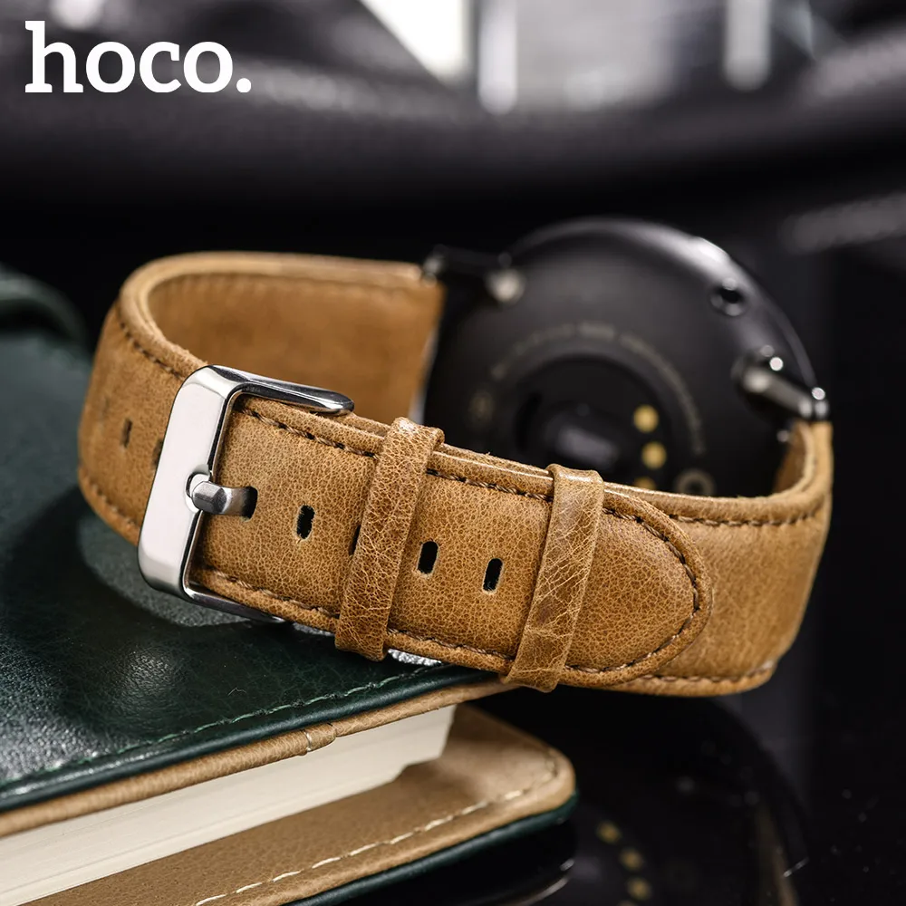 Ремешок из натуральной кожи HOCO для Amazfit Pace Stratos 2s совместимый с 1/2/2S|Ремешки часов| |