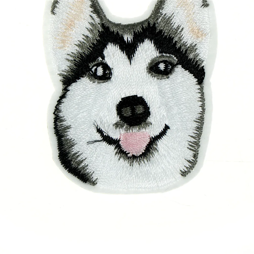 Вышитая железная одежда Husky Dog наклейки для шитья пальто и рюкзака|Заплатки| |