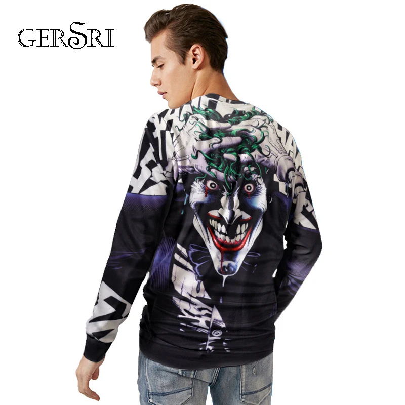 

Gersri Fashion Colorful Clown Hoodies Men's Thicken Clothes Winter Sweatshirts Hip Hop Streetwear Fleece Man Hoody Long Sleeve
