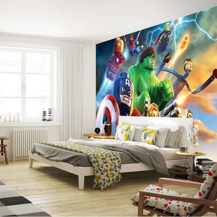 Marvel супер обои герои Мстители 3d обои дети спальня настенная бумага рулоны диван тв задний план обивка