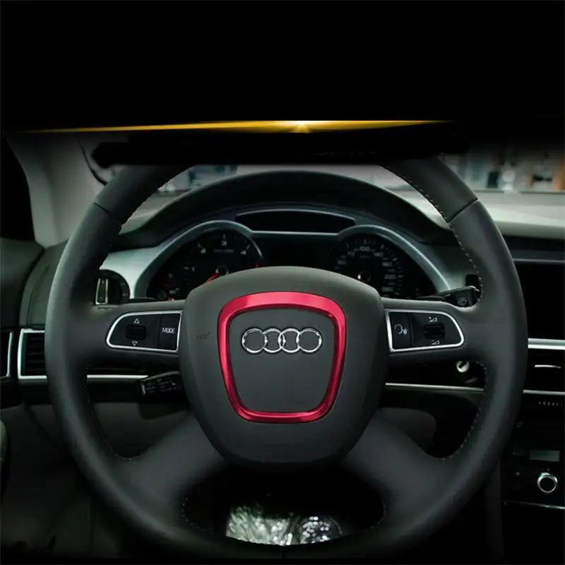 Автомобильный Стайлинг декоративные 3D наклейки на руль из нержавеющей стали для