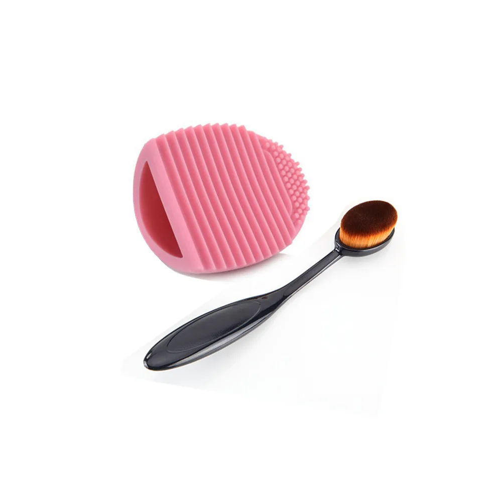 

1pcs Foundation Makeup Brush Liquid Moisture Toothbrush Portable Short Oval Round Lady Women No Waste Cosmetic Beauty Face Tool