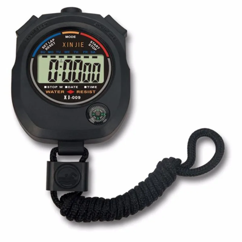 

New Sports Stopwatch Professional Handheld Digital LCD Sports Stopwatch Chronograph Counter Timer with Strap