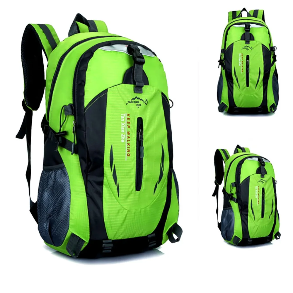 

N 40L Women and Men Outdoor Mountaineering Bags Water Repellent Nylon Shoulder Bag for Travel Hiking Camping Backpack