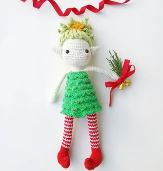 

crochet toys crochet amigurumi doll Chirstmas elf girl model number TS041309