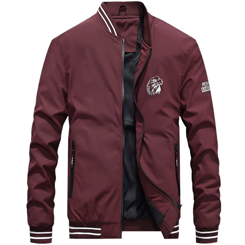 

Mens Baseball Jacket 2018 Winter Autumn College Uniform Casual Stand Collar Black Cotton Male Overcoat High Quality Jacket Men