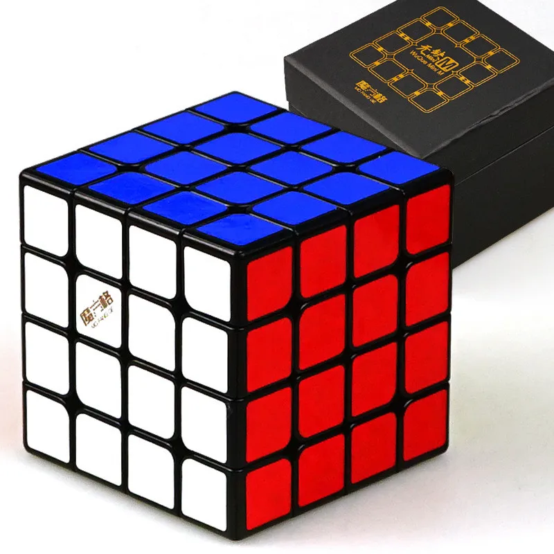 QiYi MoFangGe WuQue MiNI M QY 4x4x4 Магнитный 60 мм Магический кубик 4 слоя профессионального соревнования Скорость гладкая головоломка твисти Cubo игрушка - Цвет: Mini M Black