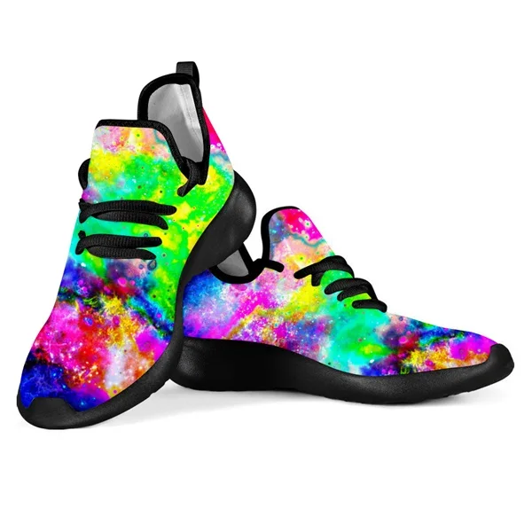 FORUDESIGNS Universe/Space/Nebula/Galaxy Printed Woman Flats Shoes Breathable Knit Mesh Sneakers Spring/Autumn Casual Footwear - Цвет: HMF941Z60