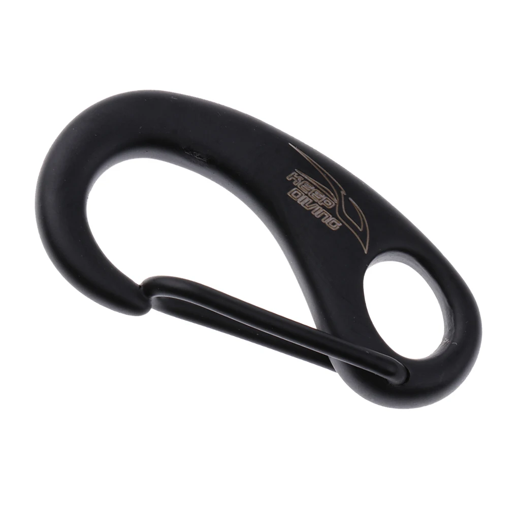 Perfeclan Spring Snap Hook Clip Quick Link Carabiner Scuba Diving Snorkeling Accessories Black 50mm/70mm 