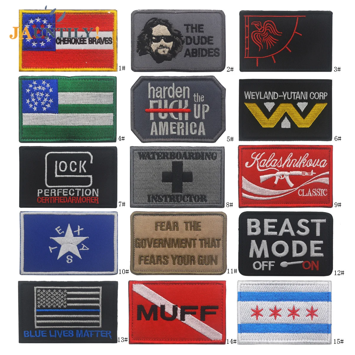 

15 Styles Backpack Patches Fabric Badges for Clothes 3D Embroidered Epaulette DIY Ornament Apparel Accessories Sewing Applique