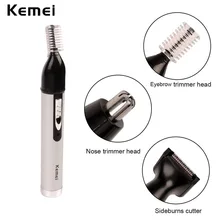 Kemei Rechargeable Eyebrow Trimmer Razor 3-in-1 Multi-functional tool Personal Care Nose Hair Clipper for Men and Women