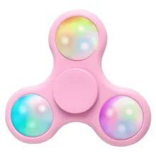 2017 Fidget Spinner Led Glow In The Dark Light Spinner Toy Plastic Edc Hand Spinner Mini Anti Stress Adhd Toys For Kids Adults
