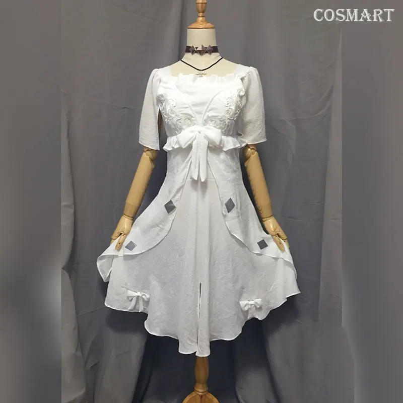 

[Customize]Final Fantasy XIV FF14 Minfilia Cosplay Costume White Dress Halloween Cosplay for women