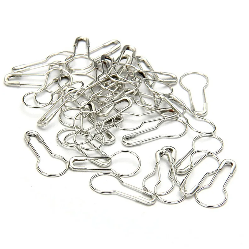 

200pcs* 21mm Metal Iron Silver Gourd Pin Safety Pins Clothing Tag Pins Bulb calabash Pin Bead Needle BZZ05-2