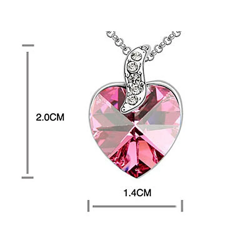 Павлин Звезда 6 чистый карат белый, фиолетовый, розовый сердце ожерелье использовать австрийский кристалл CSN379