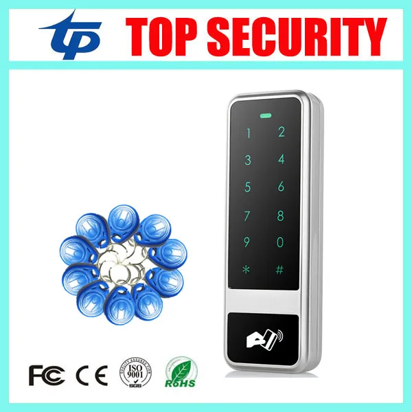 IP65 waterproof outdoor use door access control system 125KHZ RFID card access control reader touch keypad