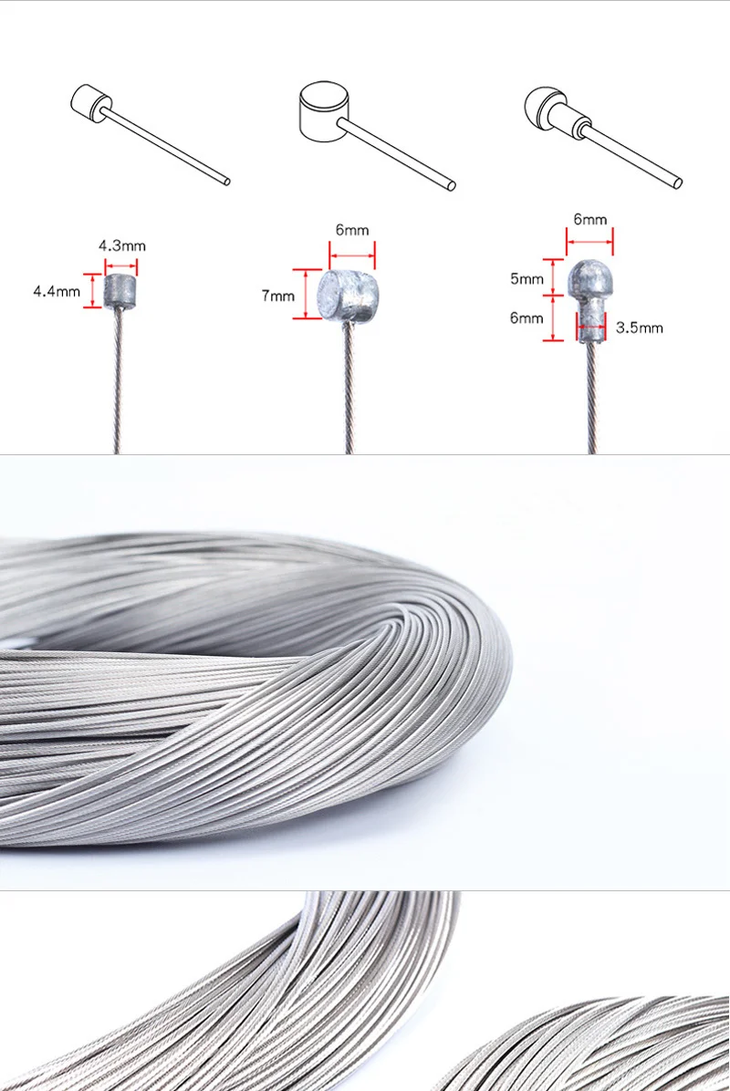 2 шт. сменный тормозной внутренний кабель из нержавеющей стали MTB дорожный велосипед передний задний переключатель тормоза провода наборы 1100 мм 1550 мм 1700 мм 2100 мм