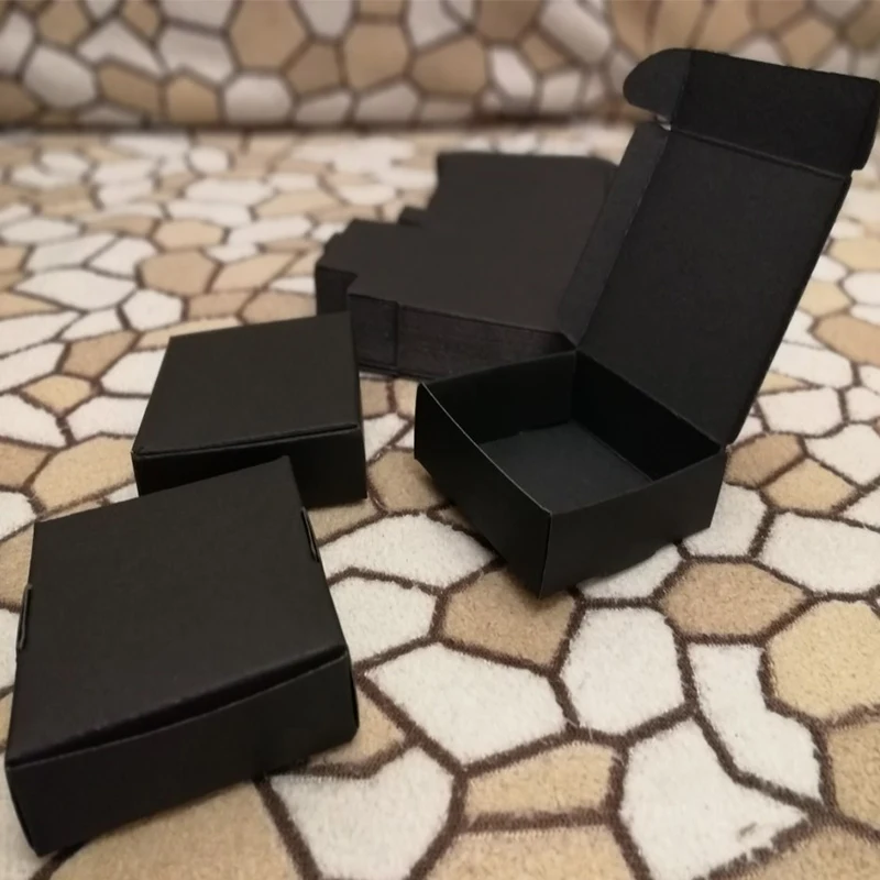 30 шт крафт-бумага подарочная упаковка coardboard коробка, маленькая натуральная пустая белая ручная мыльная крафт-коробка, маленькая черная картонная коробка