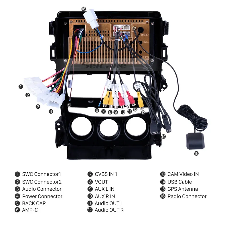 Best Seicane GPS Car Radio Multimedia Player For 2018 Toyota vios Manual Air Conditioner Android 8.1 2Din Wifi Bluetooth Head Unit 4