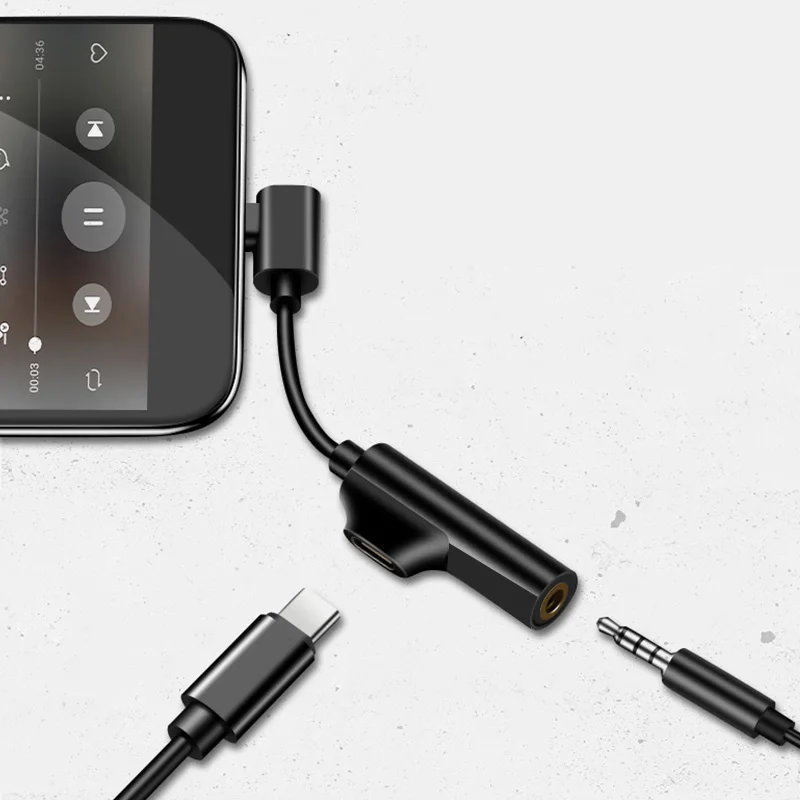 

otg converter to 3.5MM Jack Android Headphone Adapter Charging Audio Splitter for Xiaomi 6 Huawei Support Android System Adapter