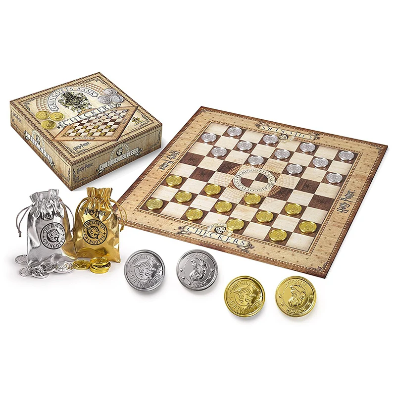 

Harry Potter Card Game Chess Game Checkers Set Board Game Gringotts Silver Gold Pieces Fans Collector's Edition
