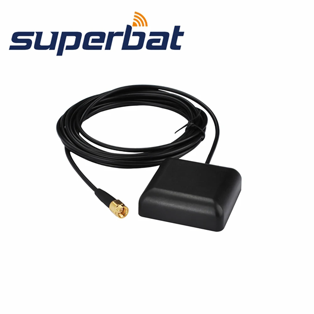 

Superbat GPS Active Antenna 1575MHZ Magnetic 51X51X16mm SMA Male Aerial Booster Car Navigator Antenna 3M Cable Customizable