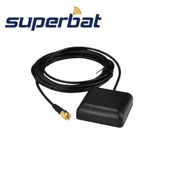 Superbat gps активная антенна 1575 МГц Магнитная 51X51X16 мм SMA Мужской антенный усилитель автомобильный навигатор антенна 3 м кабель настраиваемый