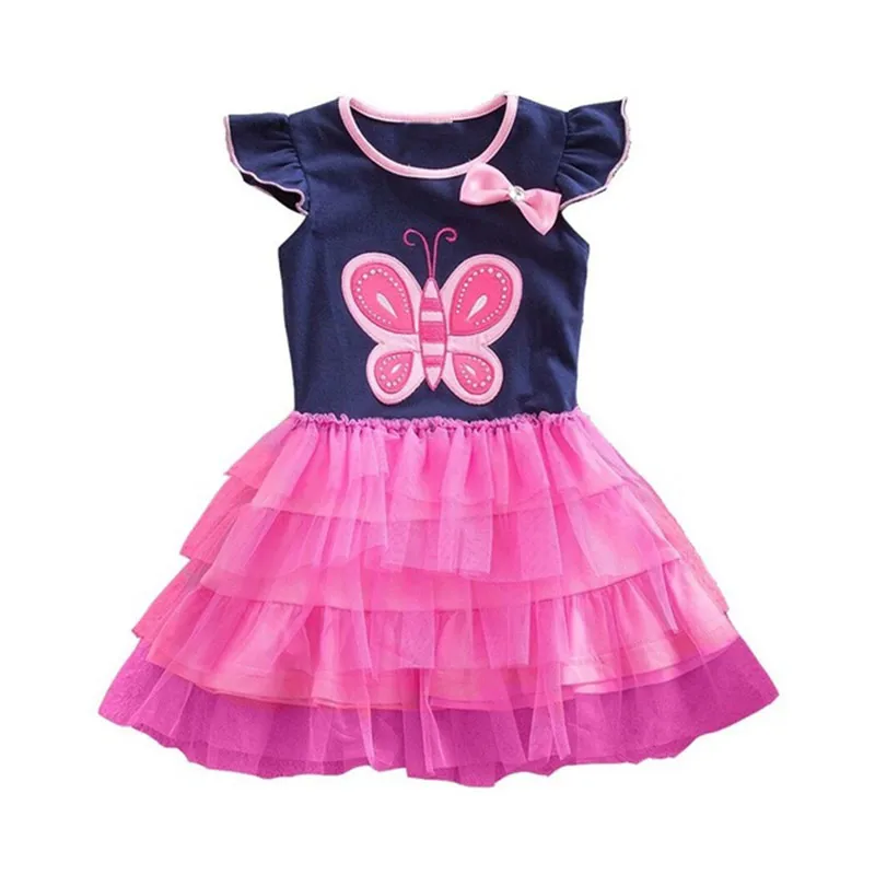 Dxton Girls Summer Dress Butterfly Princess Clothes For Party Bow Tutu Kids Dresses Cartoon Children Costumes Sequin Girls Dress (73)