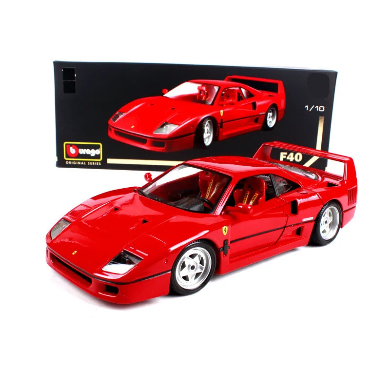 1:18 литая под давлением модель спортивного автомобиля игрушки для Ferraried F40 классическая версия с рулевым колесом управление передним колесом рулевая игрушка