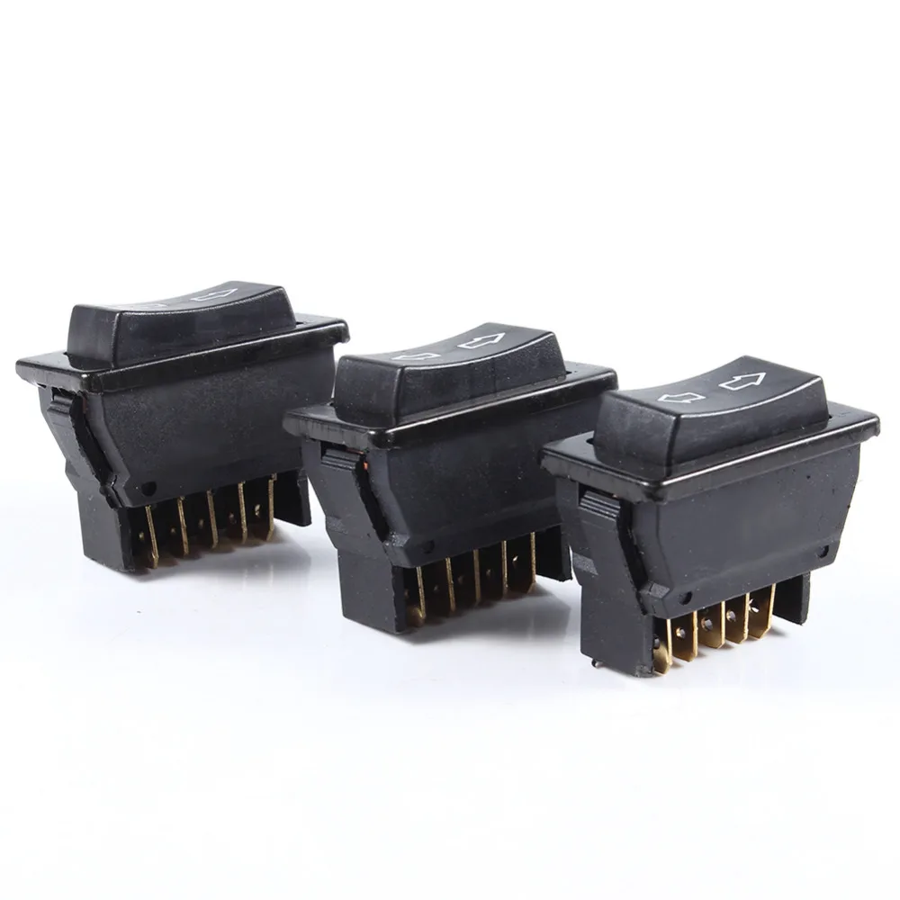 3pcs 5 Pin DPDT Momentary Car Power Window Switch Power Door Lock